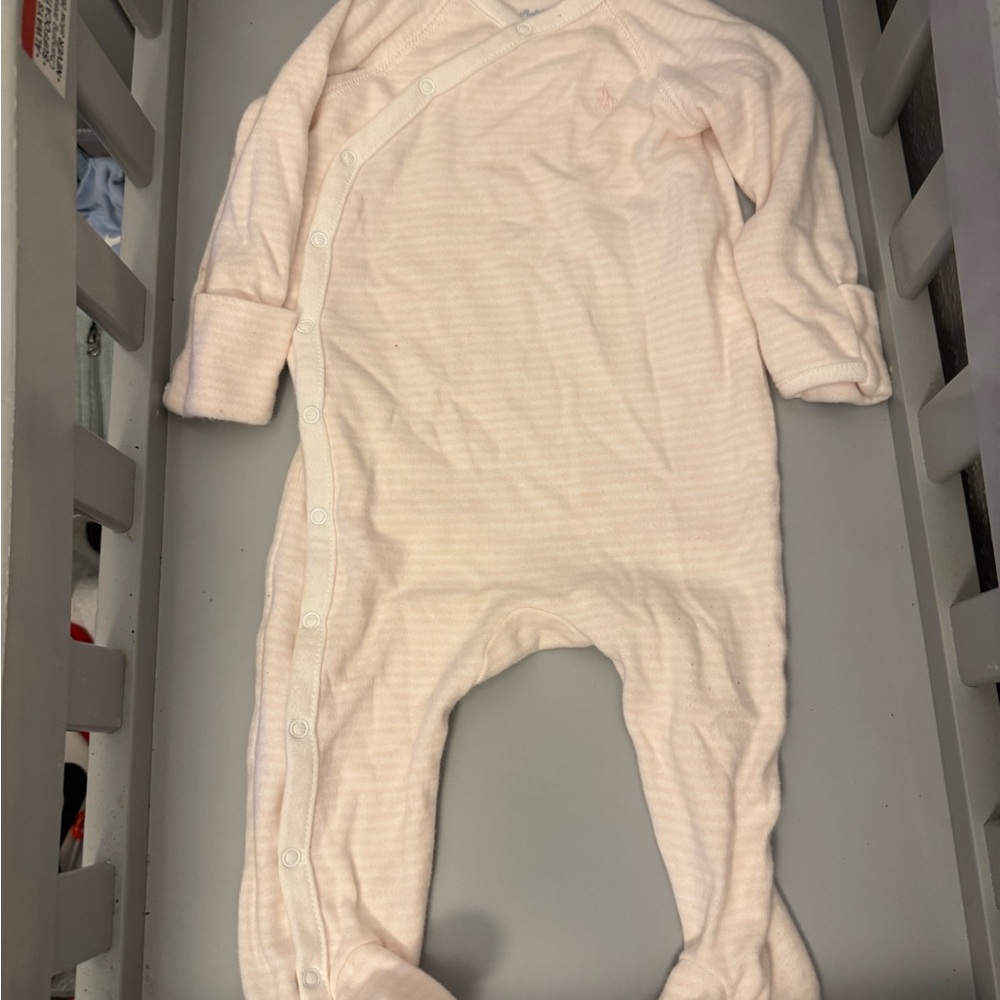 Ralph Lauren Pink Footies One Piece
